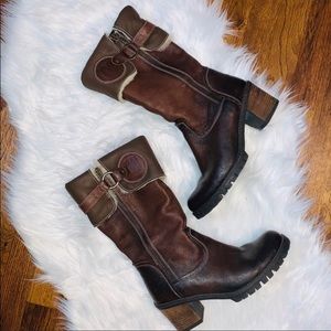 Real leather boots